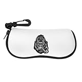 メガネケース ゴリラ フェイス メガネポーチ サングラスボックス サングラスバッグ めがねケース ファスナー式 眼鏡ケース メガネボックス メガネ入れ 金属フック付き メガネ収納ケース 擦り傷防止 小物入れ 筆箱 防滴可能 擦り傷防止 おしゃれ 軽量