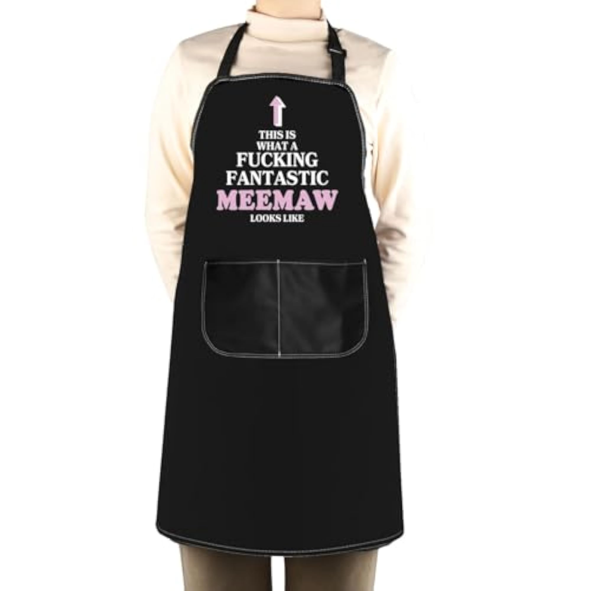 Meemaw Gift Kitchen Apron, Gift for Grandmothers