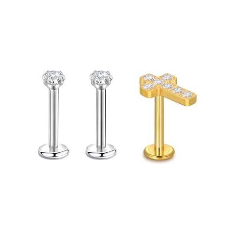 G23 Titanium Gold Cross Helix Piercing Set Cover