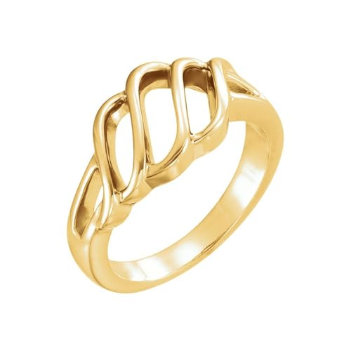Sonia Jewels Solid 10k Yellow Gold Metal Fashion Remount Base 1 (Width = 9.5mm) - Size 5.5
