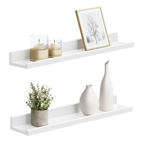 SONGMICS High Gloss Floating Shelves Set Cover