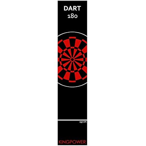Kingpower Dart Teppich Matte Steeldart Zubehör Dartpfeile Dartboard Dartteppich Target Oche Darts Abwurflinie Schutz Gummi Boden Rot Dartscheibe 290 x 60 cm Cover
