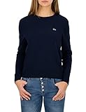 Lacoste Damen AF7005 Pullover, Navy Blau (166), Longueur Standard