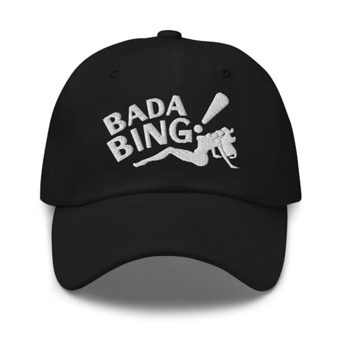 Vintage Funny Bada Sarcastic Bing Retro Sexy Girl Bada Bam Dad Hat Black