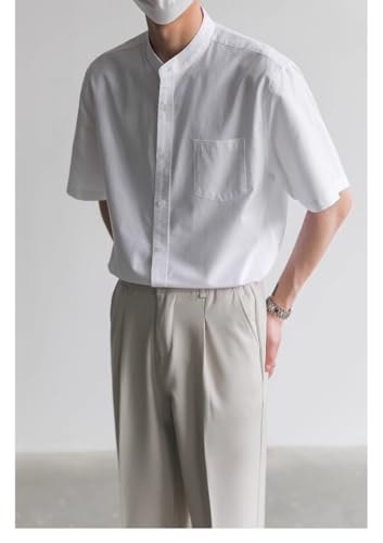 T-shirt homme col mao en coton style chinois décontracté - 5
