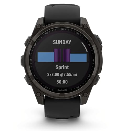 Image of Garmin Fenix 8 47mm,AMOLED,Saph,CrbnGryTi /Blk,Blk /PebbleGryBnd