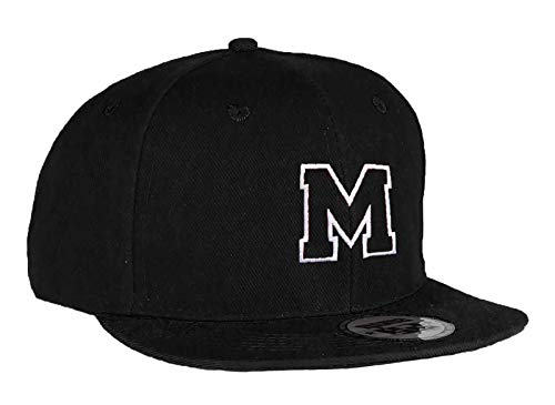 MFAZ Morefaz Ltd Kids Adult Size Hats Snapback Flat Peak Hat Boy Girl Casual Baseball Cap A-Z Alphabet (M, Kids 4-14 Years)
