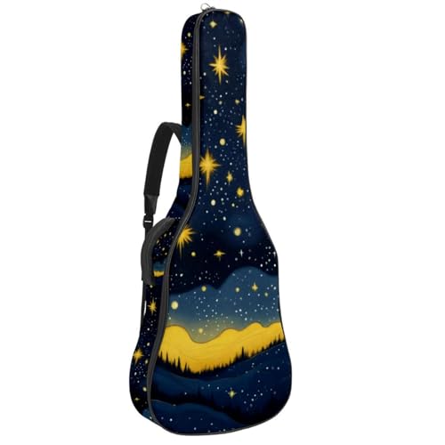 Sac pour guitare rembourré et imperméable jaune protégeant des chocs et de la pluie