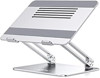 Laptop Stand, Ergonomic Computer Stand EPN Adjustable Portable Laptop Holder with Heat-Vent, Aluminium Alloy Compatible for MacBook Pro/Air, Dell XPS, HP, Samsung Laptops Up to 17 Inch-Silver