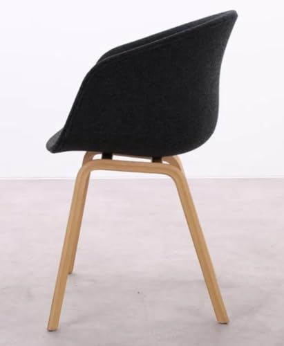 Image of Set of 2 Modern, Designer Chair for Home, Cafe, Hotel & Office (Black Full Fabric)