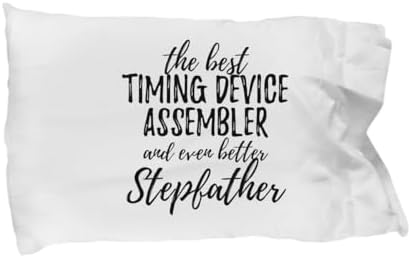 EzGift Cute Timing Device Assembler Stepfather Pillowcase Funny Gift Idea for Stepdad Gag Inspiring Joke The Best and Even Better Pillow Cover Case 20x30 image 3