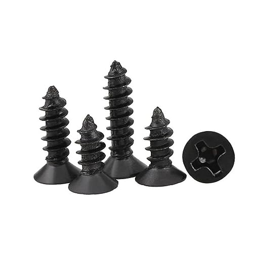 BUGUUYO 100piezas Clavos Yeso Tornillos Autorroscantes Endurecidos Avellanados Cruz Cabeza Plana Color