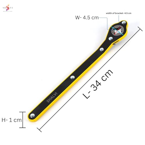 Image of BK 10 IMPORT & EXPORT Labor Saving Hand Car Jack Wrench with Keychain | Wrench | Jack Ratchet Wrench for Car | Leather Universal Keychain (Jack Wrench & Keychain)