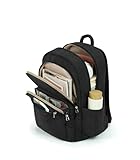 Fryloo Mochila Escolar Impermeable para Mujer, Grande Ordenador Portátil Universitario, De Viaje Y Trabajo Uso Diario Estudio-Negro