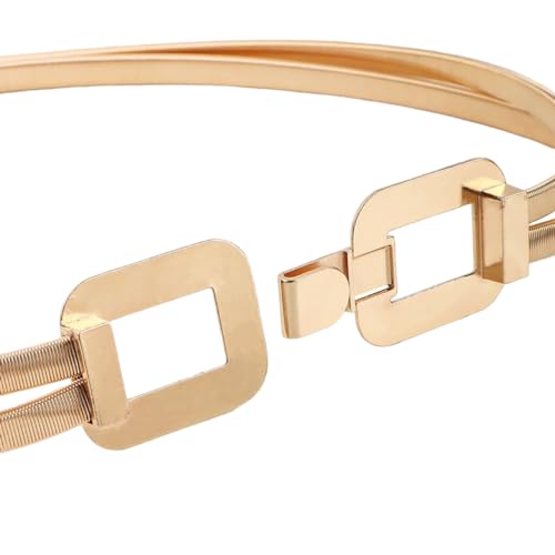 Cinto Feminino Dourado Fino Metal Elástico ZeraStock Gold