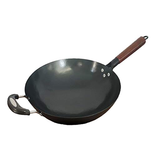 Wok de Hierro Fundido 14 pulgadas con Cuchara y Tapa miniatura 1