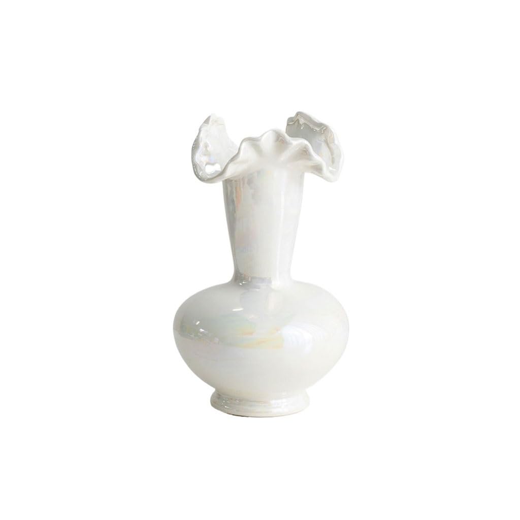 Vase Ceramic Hydroponic Vase Living Room TV Cabinet Desktop Study Flower Arrangement Ornaments Ceramic Vase(C)