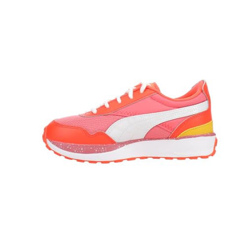 PUMA Kids Girls Cruise Rider Brain Freeze Lace Up Sneakers Shoes Casual - Orange, Pink3