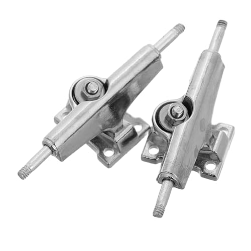 Milisten 2 Piezas Soporte de patineta Suministros de patinetas para Dedos camión de Skate Juguetes para patinetas de los Dedos Camiones de Skate Independientes Metal Plata