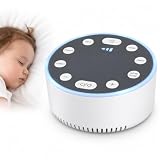 White Noise Machine mit 6 Beruhigenden Geräuschen,3 Farben Nachtlichter