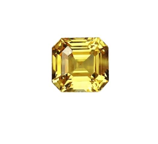 Saphir jaune de Ceylan naturel 6.52 carat pierre de pukhraj de qualité AAA++
