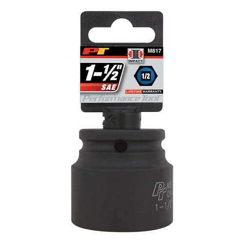 Image of Performance Tool M817 1 /2-Inch Drive 1-1 /2-Inch Impact Socket for Heavy Duty Automotive Use with Durable and Long-Lasting Design