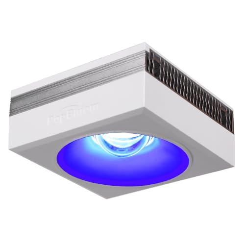PopBloom WiFi LED Acquario Marino 100W, Lampada Acquario Marino a Spettro Completo per acquario di pesci SPS/LPS, L'APP supporta l'italiano (1 lampada con kit da sospensione)