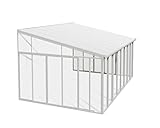 Canopia by Palram véranda Tonnelle de Jardin fermée en kit Sanremo 16.7m² . Structure en Aluminium Panneaux polycarbonate, résistant aux intempéries