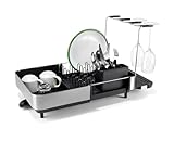 Joseph Joseph Extend Steel Plus Escurreplatos Extensible de Acero, con Soporte...