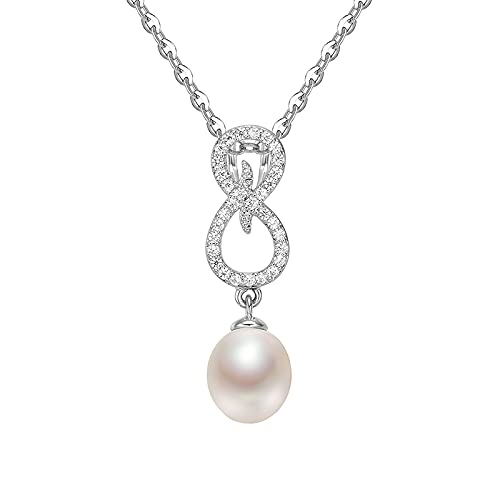 Collier perles 8-9mm pour sublimer un décolleté fatigué grâce au ras du cou goutte d'eau douce