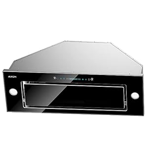 IKTCH 30 inch Insert Range Hood Black, 900 CFM Stainless Steel Kitchen Vent Hood, Ducted/Ductless Convertible Built-in…