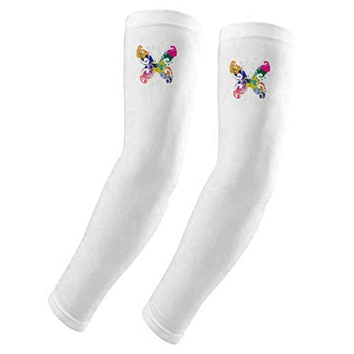 Guante con diseño de mariposas y flores con estampado colorido y alta resistencia