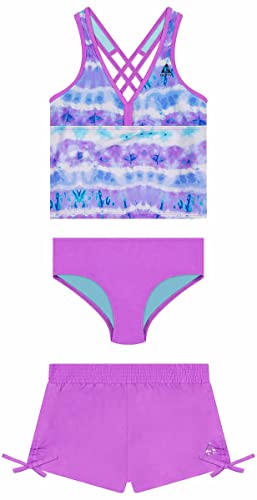 Image of Gerry Girls 3-Piece Tankini & Shorts Swimsuit Set