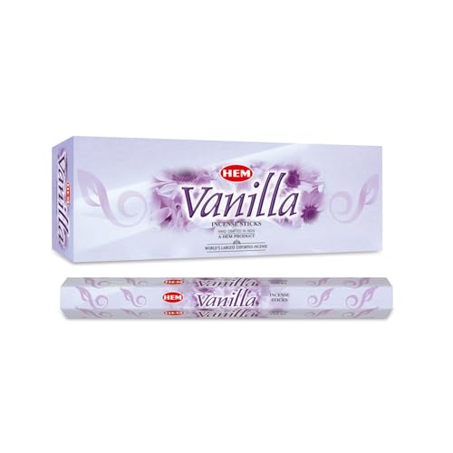 HEM Vanilla Black Incense Sticks | Agarbatti for Home Freshness, Prayer, Positive Energy & Yoga Meditation | Pooja Item for Home | Burning Time - 35-40 Minutes |120 Sticks (Handcrafted & Low Smoke)