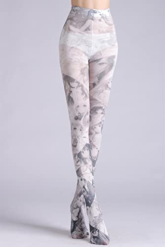 Image of Sahabowi Women Tights, Opaque High Waist Pantyhose, Vintage Control Top Stockings