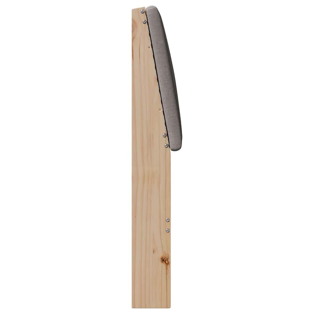 Tête de lit capitonnée taupe 120 cm en bois de pin massif, housse en tissu, design moderne, durable pour chambre à coucher