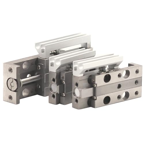 Cilindro neumático MXJ de 8 mm con tope de metal para guiado lineal exacto 7