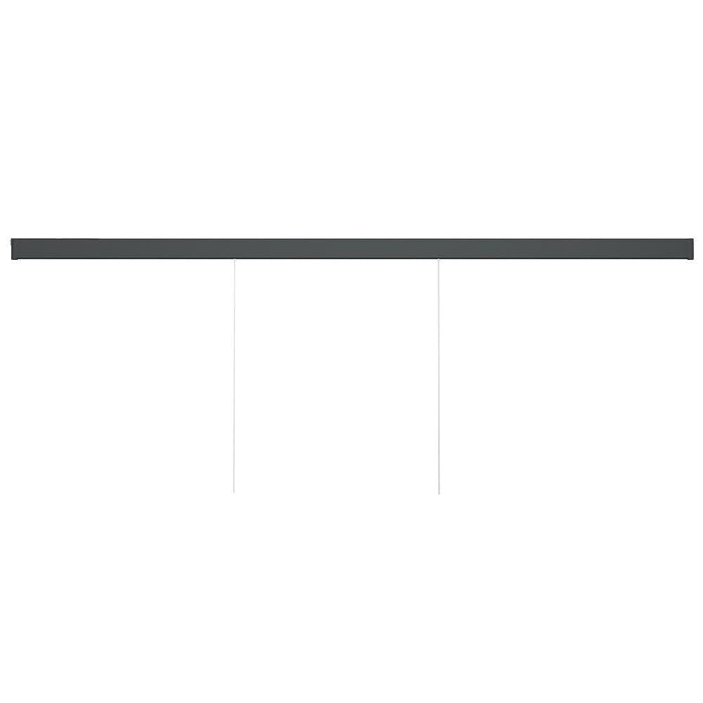 Artiteq Click Rail - Sistema di sospensione per pittura, 200 cm, nero, set completo con fili trasparenti, ganci e materiale di fissaggio, portata 30 kg p/m
