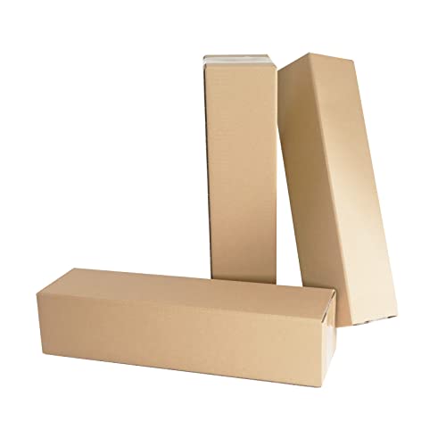 PACK4YA Royal Mail Lot de 10 boîtes en carton ondulé de 420 × 100 mm de long pour petits colis postaux Marron Cover