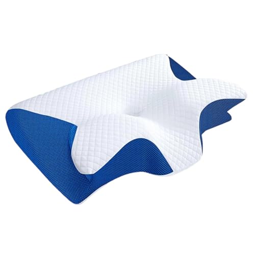 枕遅い回復低反発頸椎アライメントソフトカバーさまざまな寝姿勢用バタフライ頸椎枕