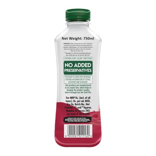 Image of B Natural Pomegranate Juice (No Added Sugar), 750ml