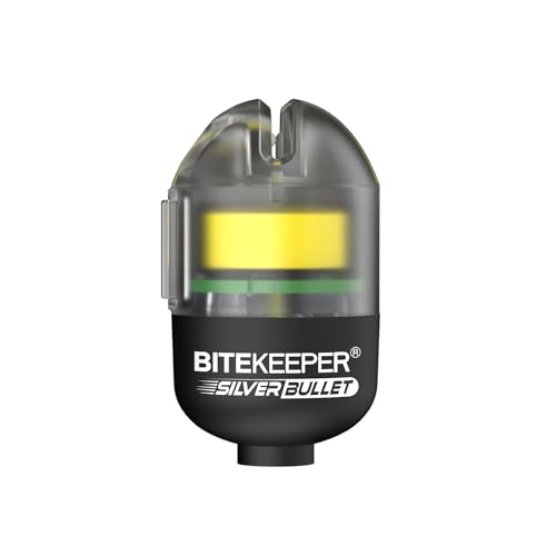 RIPPTON Silver Bullet Smart Bobbin Bluetooth Smart Bite Alarm Set Bluetooth APP Connect Wireless Fishing LED Sensitive Alarm, Fishing Bite Indicators for Daytime/Night Carp Fishing (4 Bobbin)