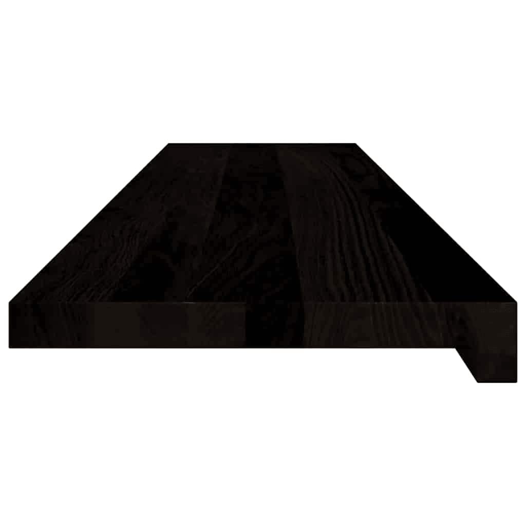 Stopnie schodowe 16 szt. Brązowo-czarny 110x30x2 cm lity dąb