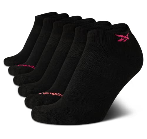 Image of Reebok Womens Low Cut Socks 6 Pack Cushioned Athletic Performance Socks | Breathable, Moisture-Wicking Fabric with Arch Support, a Comfort Toe Seam and Flexible Stretch Fit