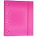 Raylu Paper - Classeur 4 anneaux avec 5 séparateurs de couleurs et recharges de 100 feuilles A4 de 90 g avec quadrillage 4 x 4 mm, classeur avec 4 anneaux de 30 mm, système roulé, dos de 60 mm (Rose)