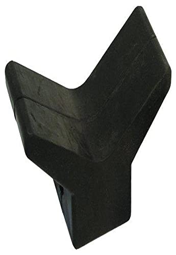 Invincible Marine Bow Stop Roller, 3-Inch x 3-Inch, Black Rubber