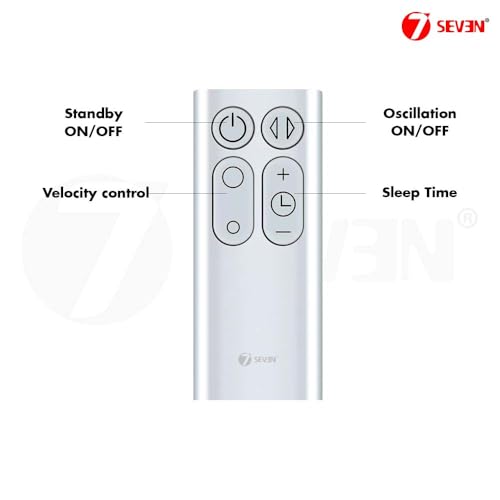 Image of 7SEVEN Compatible with Dyson Fan Remote Original Part Number 965824-01 965824-02 Which Suitable for AM06 AM07 AM08 Model's Fan, Non Magnetic Housing, Required CR2032 Battery