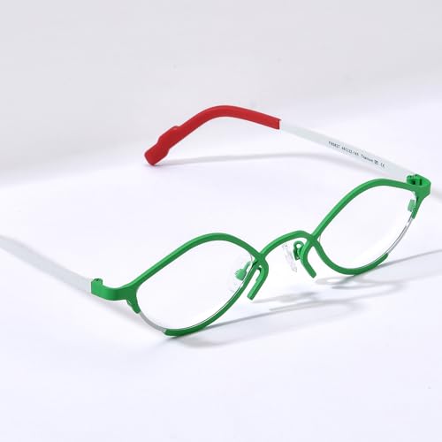 Image of FONEX Colorful Pure Titanium Glasses Frame Women Retro Round Eyeglasses
