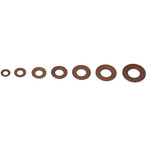 Hyuduo 7 Größen Tellerfedern Belleville Federstahl Federscheibe Ring Federsicherungsscheiben Dichtsortiment Set für Schwermaschinen 140 Stücke Dichtungshaltering Cover