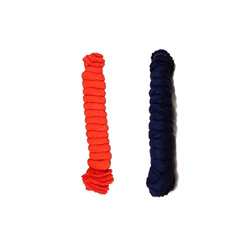 Chunni dupatta Aashita Creations en pur coton uni bleu marine et orange de 2,25 m